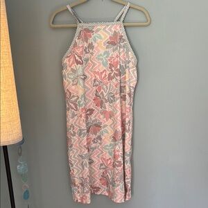 Prana Floral Patterned Halter Sun Dress, never worn! Large